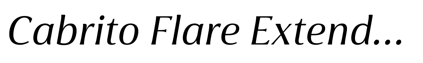 Cabrito Flare Extended Medium Italic